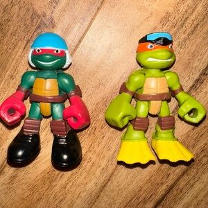 TMNT Teenage Mutant Ninja Turtles Fisher Price Imaginext figures lot x2